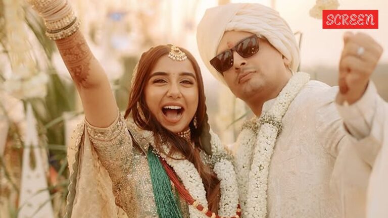 Prajakta Koli and Vrishank Khanal tie the knot in a dreamy wedding, see first wedding photos | Bollywood News - The Indian Express