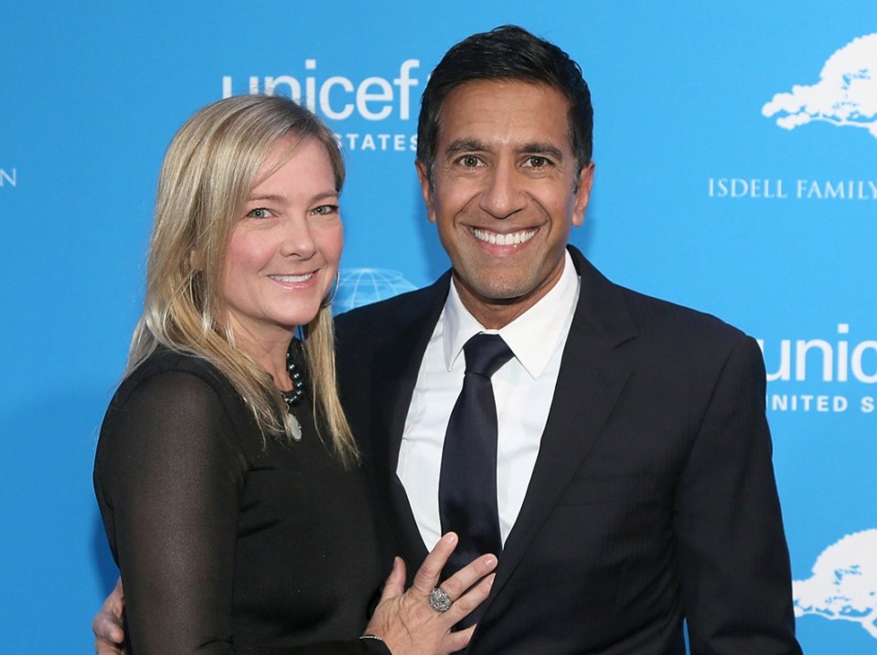 Who is Sanjay Gupta's wife Rebecca Olson Gupta?